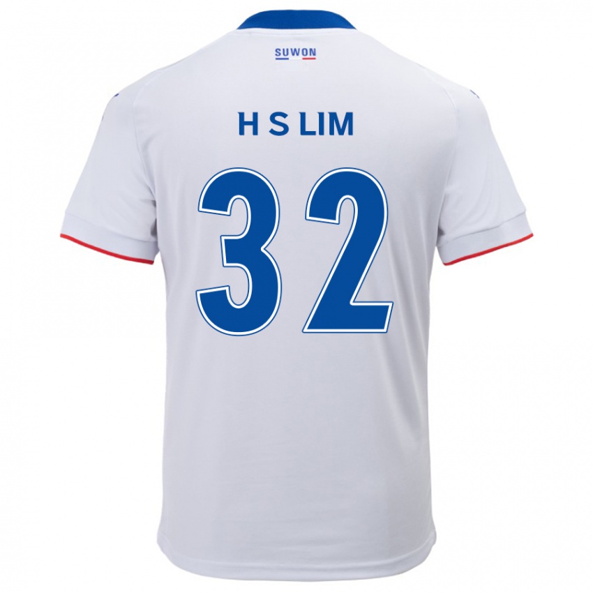 Mænd Seong-Hyeon Lim #32 Hvid Blå Udebane Spillertrøjer 2024/25 Trøje T-Shirt