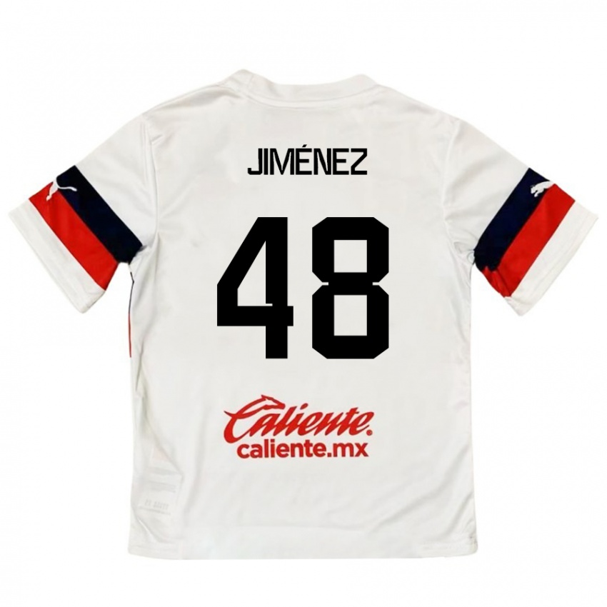 Mænd Leonardo Jiménez #48 Hvid Rød Udebane Spillertrøjer 2024/25 Trøje T-Shirt