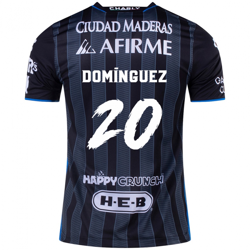 Mænd Misael Dominguez #20 Hvid Sort Udebane Spillertrøjer 2024/25 Trøje T-Shirt