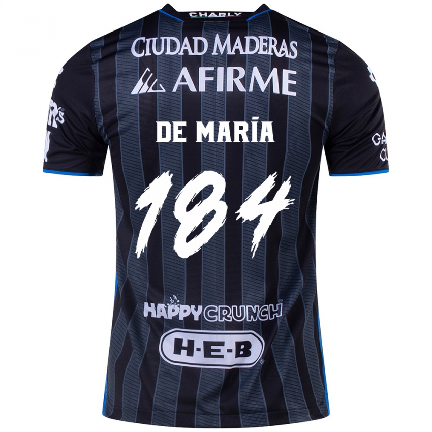 Mænd Antonio De María Y Campos #184 Hvid Sort Udebane Spillertrøjer 2024/25 Trøje T-Shirt