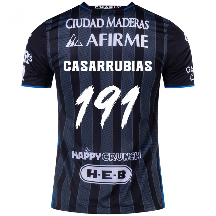 Mænd Aaron Casarrubias #191 Hvid Sort Udebane Spillertrøjer 2024/25 Trøje T-Shirt