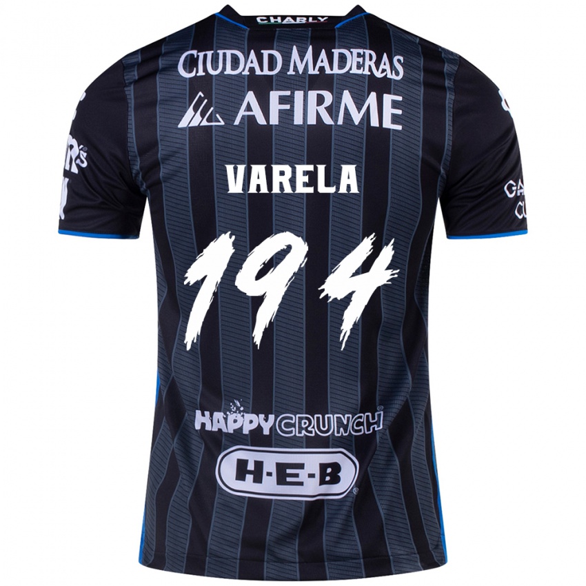 Mænd José Varela #194 Hvid Sort Udebane Spillertrøjer 2024/25 Trøje T-Shirt