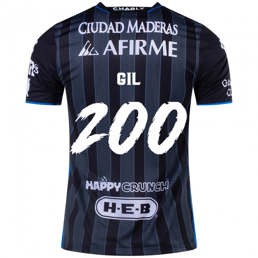 Mænd Gerardo Gil #200 Hvid Sort Udebane Spillertrøjer 2024/25 Trøje T-Shirt