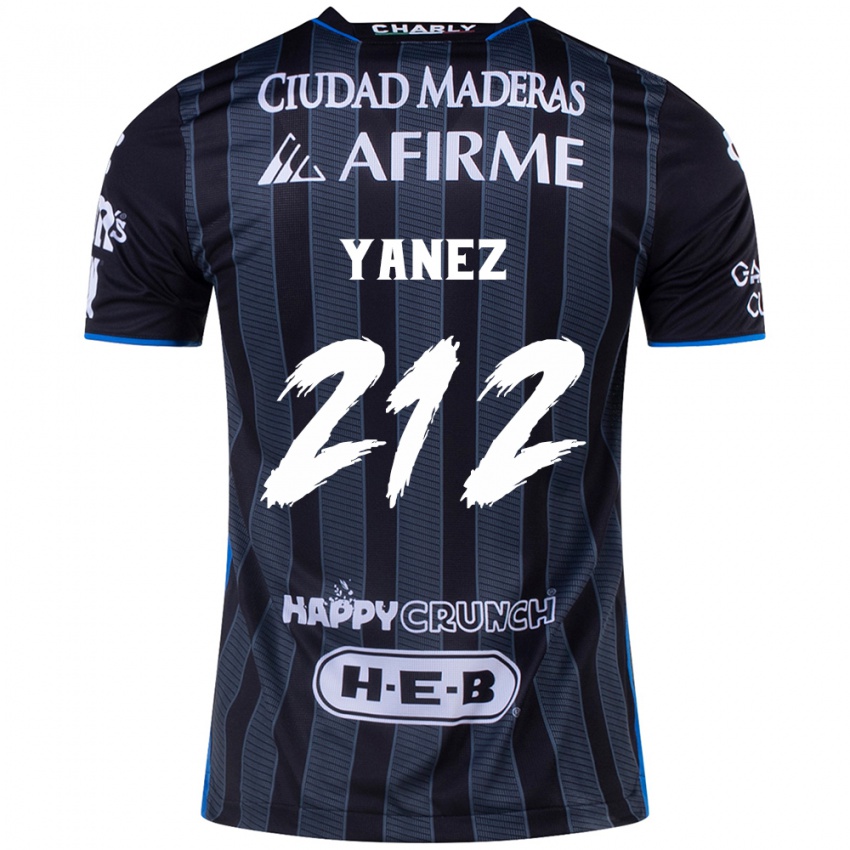 Mænd Sebastián Yánez #212 Hvid Sort Udebane Spillertrøjer 2024/25 Trøje T-Shirt