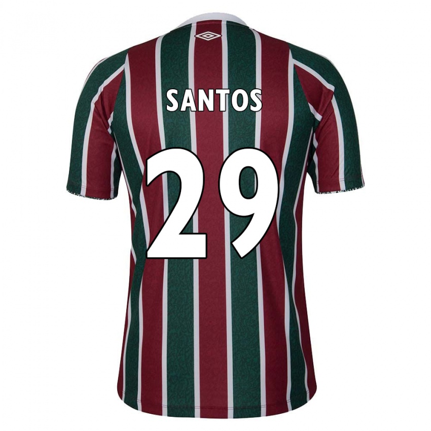 Kvinder Thiago Santos #29 Grøn Rødbrun Hvid Hjemmebane Spillertrøjer 2024/25 Trøje T-Shirt