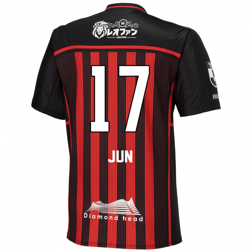 Kvinder Jun Kodama #17 Rød Sort Hjemmebane Spillertrøjer 2024/25 Trøje T-Shirt