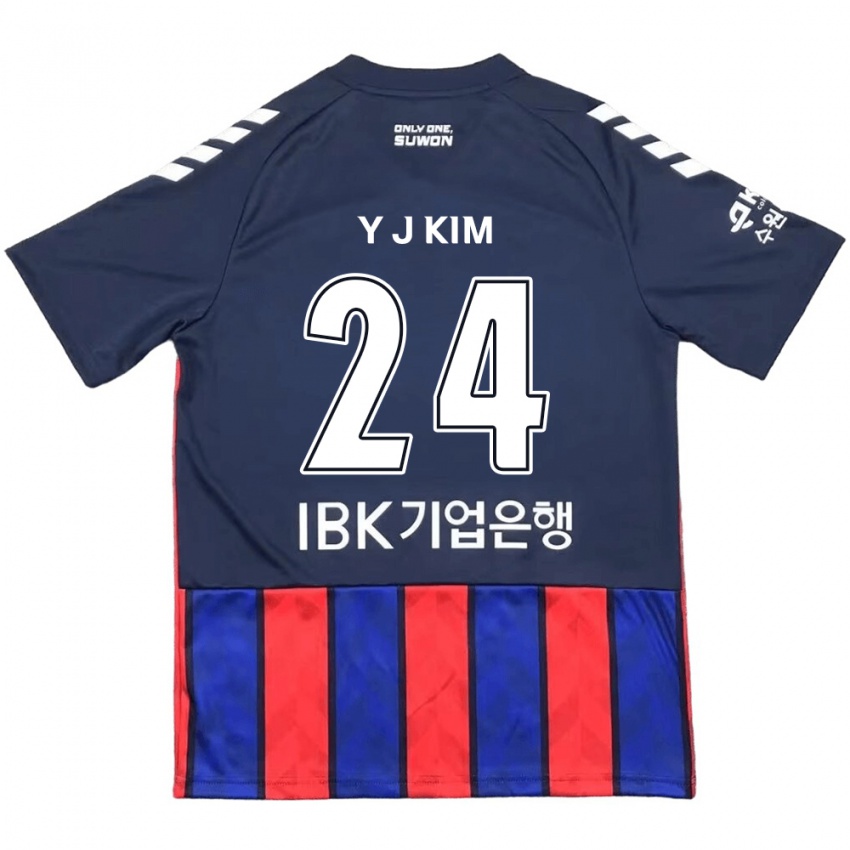 Kvinder Ju-Yeop Kim #24 Blå Rød Hjemmebane Spillertrøjer 2024/25 Trøje T-Shirt