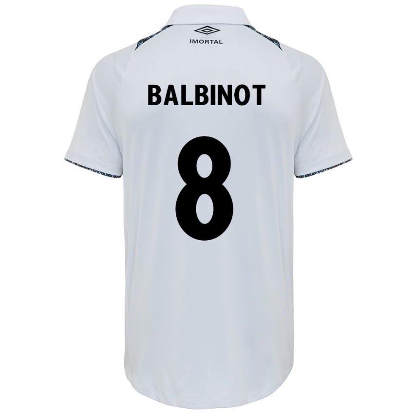 Kvinder Manu Balbinot #8 Hvid Blå Udebane Spillertrøjer 2024/25 Trøje T-Shirt