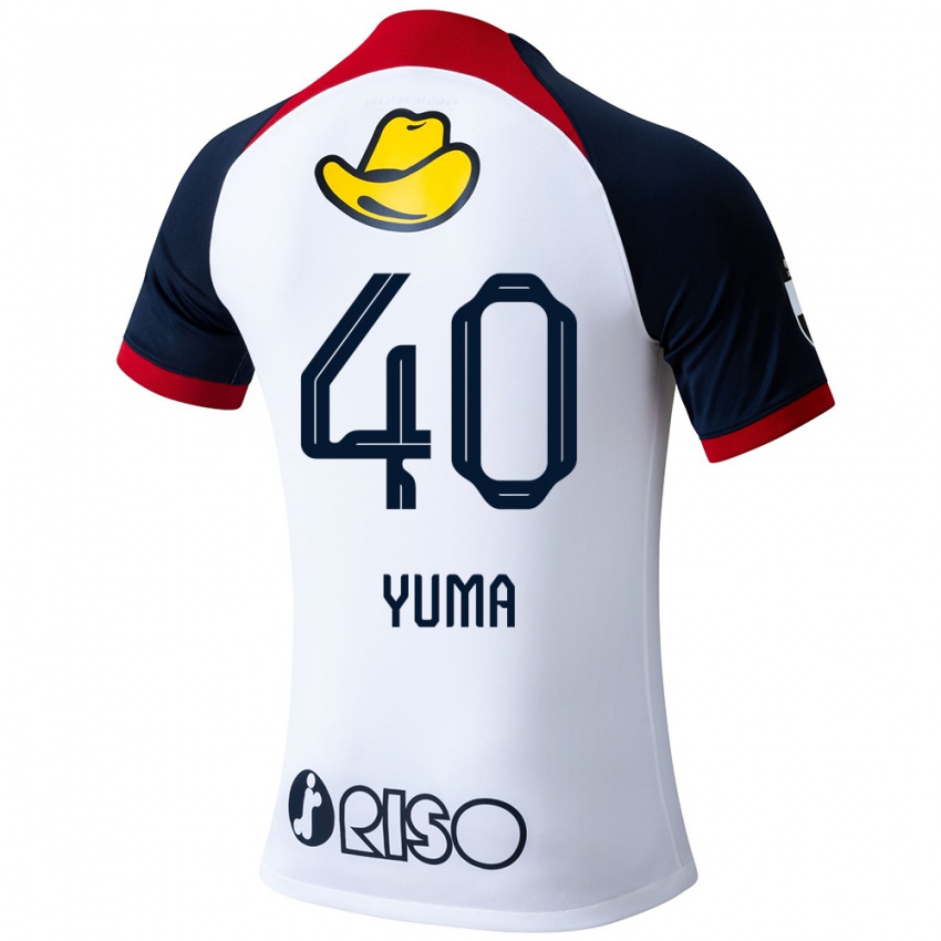 Kvinder Yuma Suzuki #40 Hvid Blå Rød Udebane Spillertrøjer 2024/25 Trøje T-Shirt