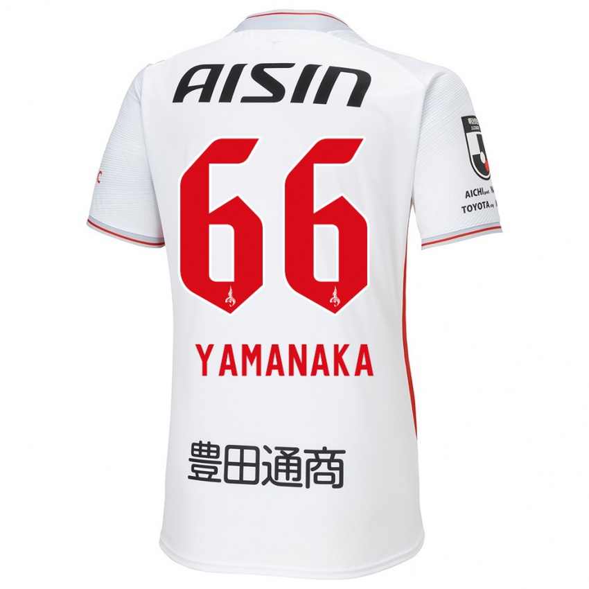 Kvinder Ryosuke Yamanaka #66 Hvid Gul Rød Udebane Spillertrøjer 2024/25 Trøje T-Shirt