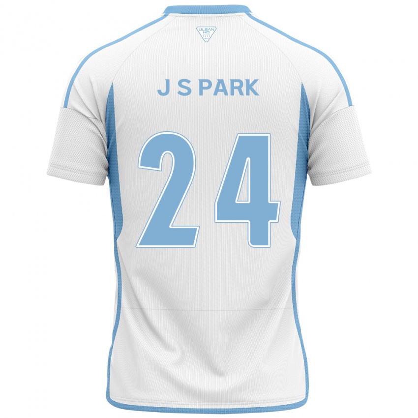 Kvinder Sang-Jun Park #24 Hvid Blå Udebane Spillertrøjer 2024/25 Trøje T-Shirt