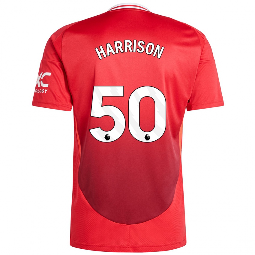 Børn Elyh Harrison #50 Lyse Rødt Hjemmebane Spillertrøjer 2024/25 Trøje T-Shirt