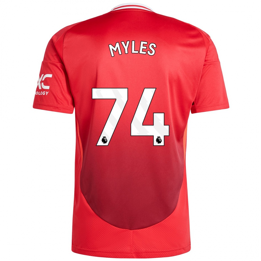 Børn Tom Myles #74 Lyse Rødt Hjemmebane Spillertrøjer 2024/25 Trøje T-Shirt