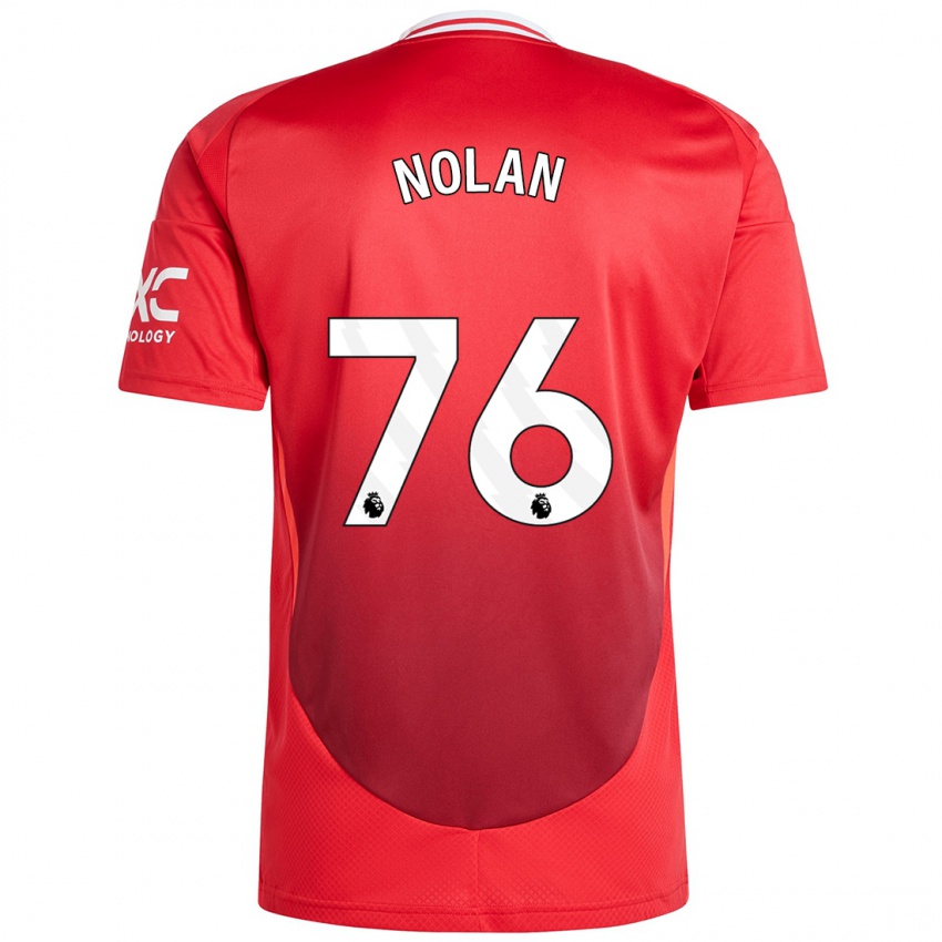 Børn James Nolan #76 Lyse Rødt Hjemmebane Spillertrøjer 2024/25 Trøje T-Shirt