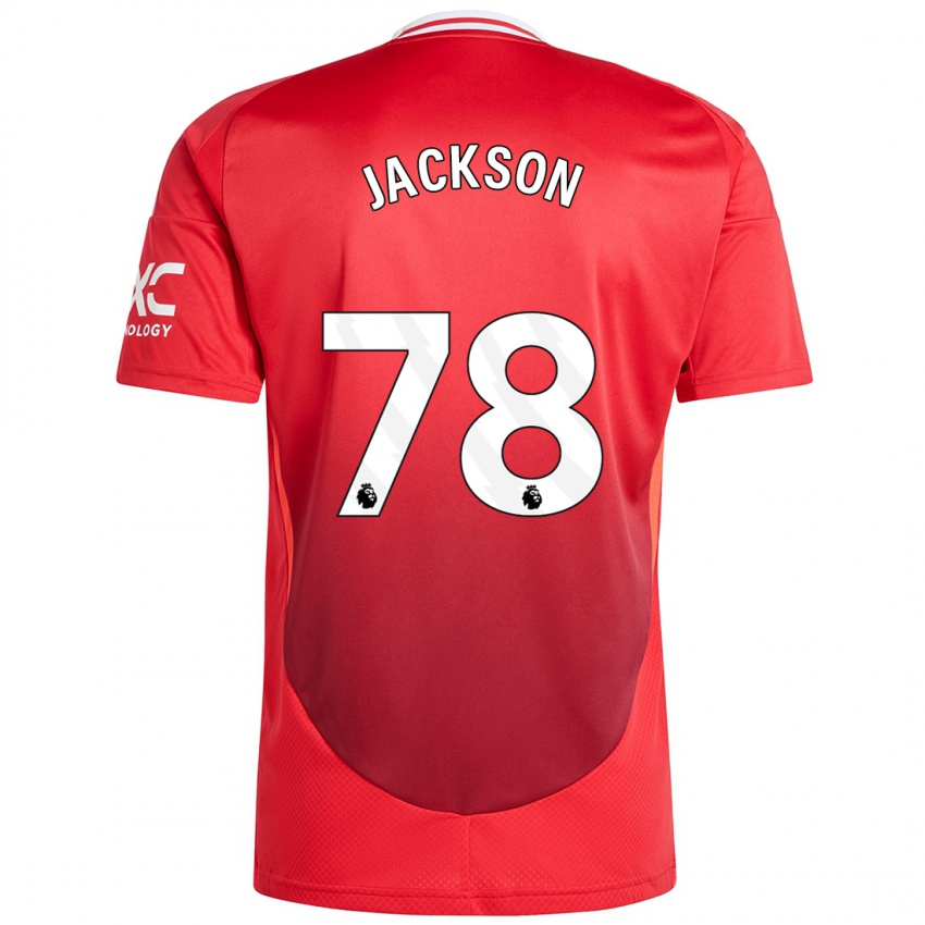 Børn Louis Jackson #78 Lyse Rødt Hjemmebane Spillertrøjer 2024/25 Trøje T-Shirt