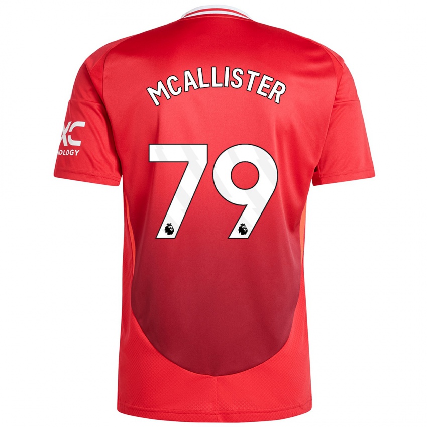 Børn Finley Mcallister #79 Lyse Rødt Hjemmebane Spillertrøjer 2024/25 Trøje T-Shirt