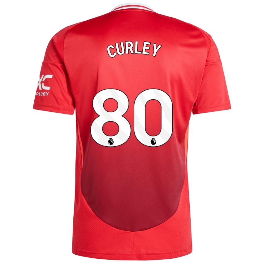 Børn Ruben Curley #80 Lyse Rødt Hjemmebane Spillertrøjer 2024/25 Trøje T-Shirt