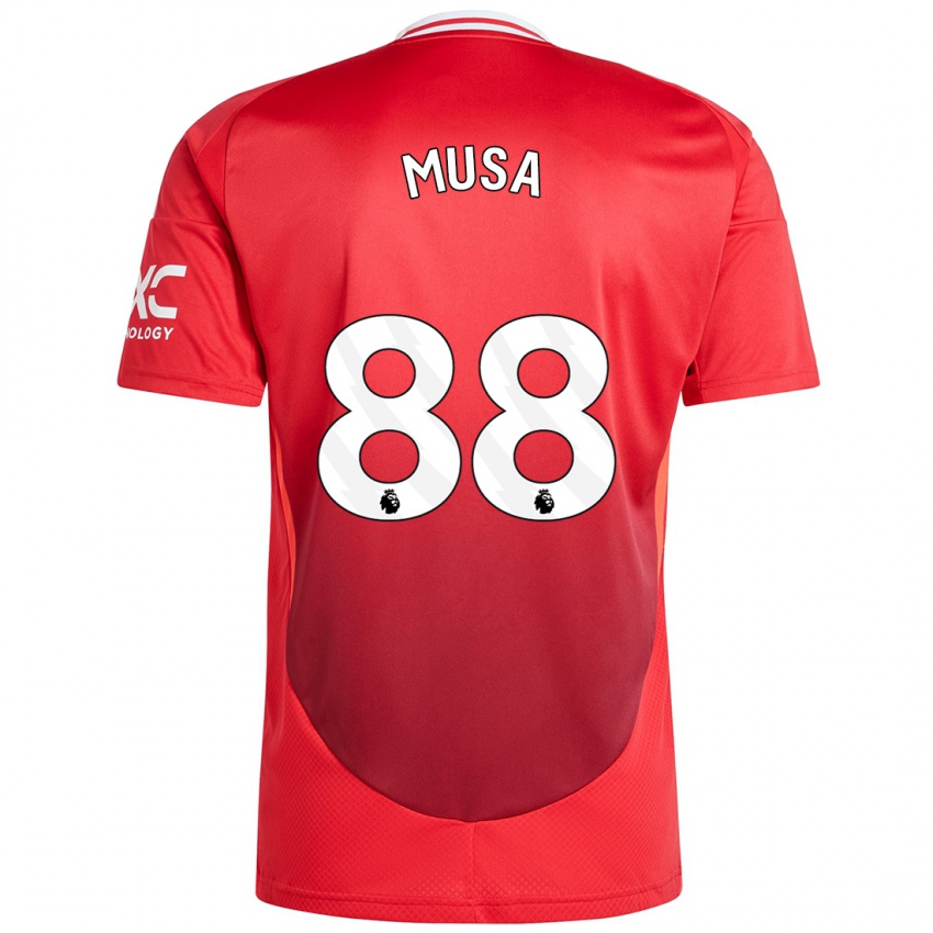 Børn Victor Musa #88 Lyse Rødt Hjemmebane Spillertrøjer 2024/25 Trøje T-Shirt