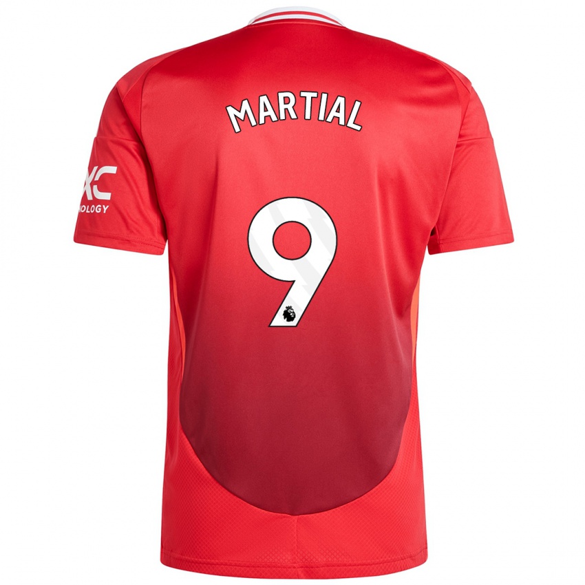 Børn Anthony Martial #9 Lyse Rødt Hjemmebane Spillertrøjer 2024/25 Trøje T-Shirt