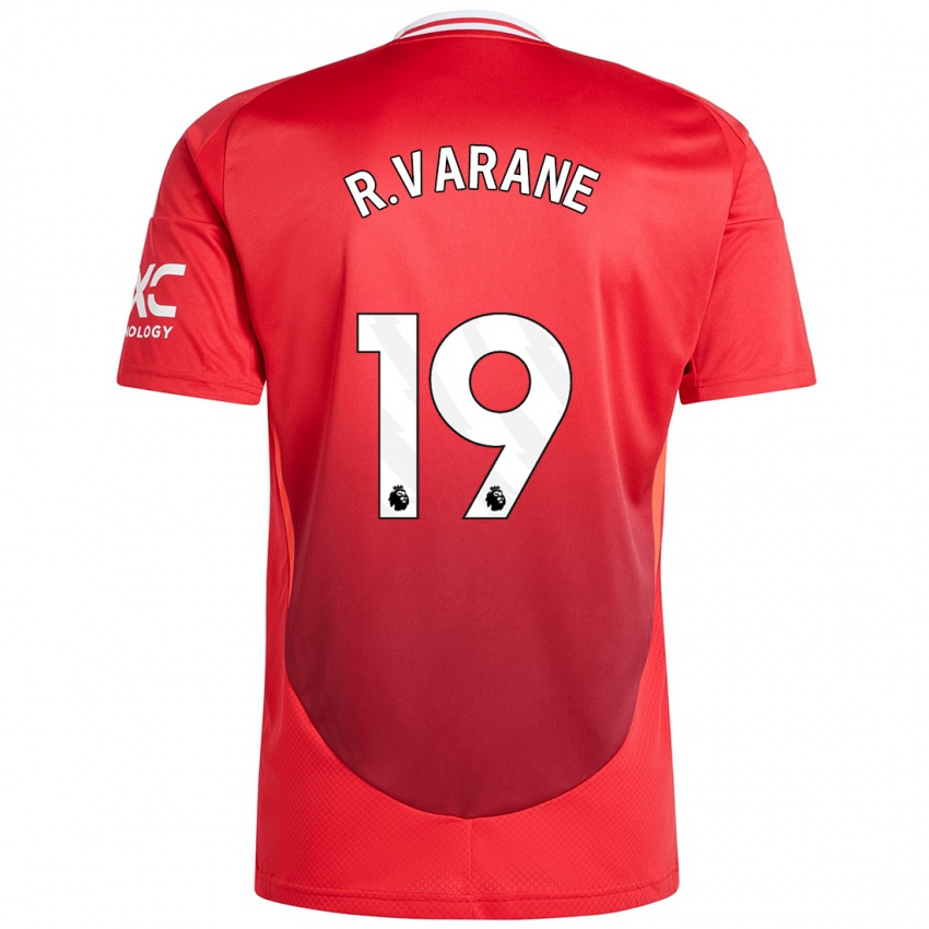 Børn Raphael Varane #19 Lyse Rødt Hjemmebane Spillertrøjer 2024/25 Trøje T-Shirt