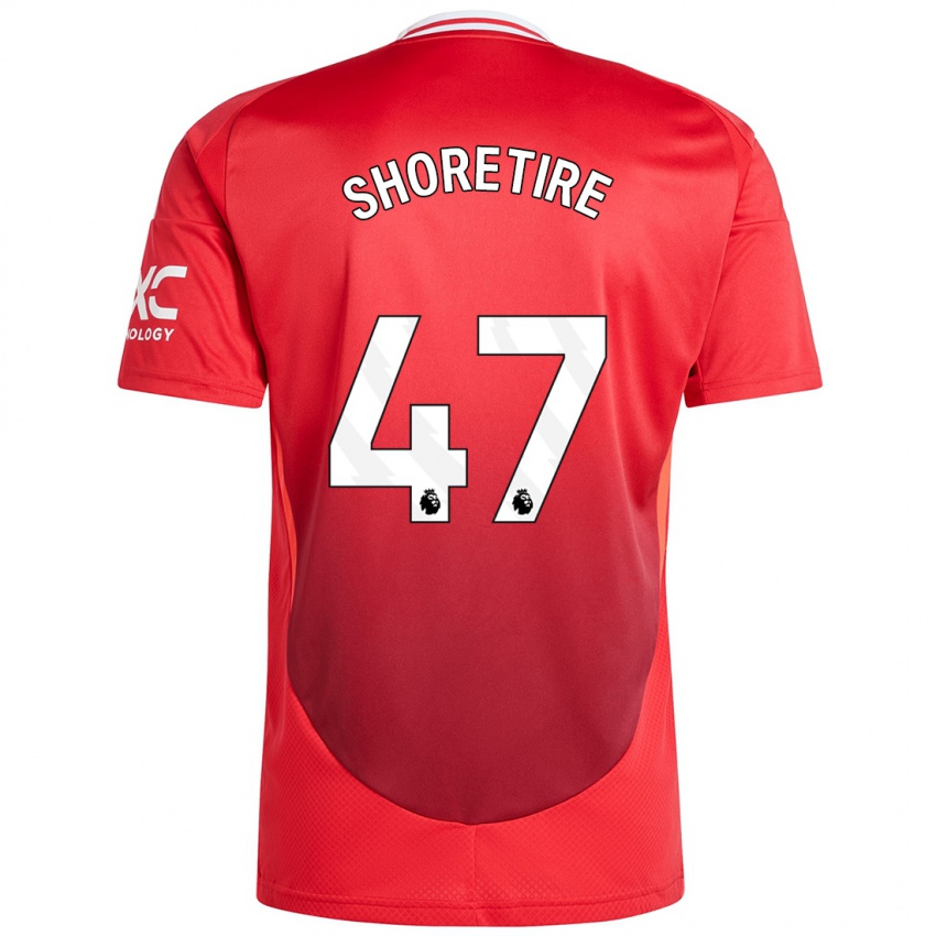 Børn Shola Shoretire #47 Lyse Rødt Hjemmebane Spillertrøjer 2024/25 Trøje T-Shirt