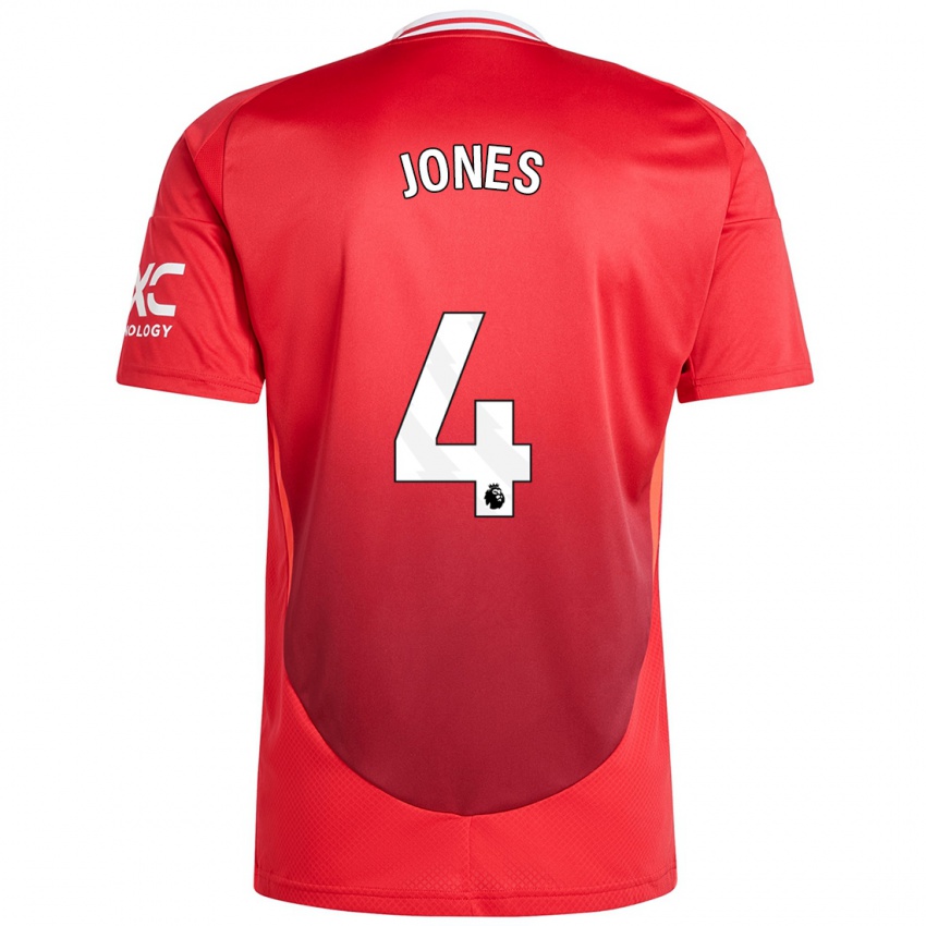 Børn Phil Jones #4 Lyse Rødt Hjemmebane Spillertrøjer 2024/25 Trøje T-Shirt