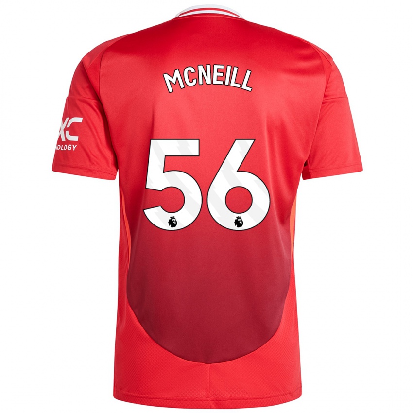 Børn Charlie Mcneill #56 Lyse Rødt Hjemmebane Spillertrøjer 2024/25 Trøje T-Shirt