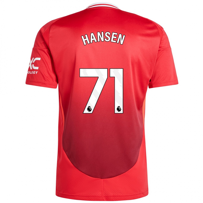 Børn Isak Hansen-Aaroen #71 Lyse Rødt Hjemmebane Spillertrøjer 2024/25 Trøje T-Shirt