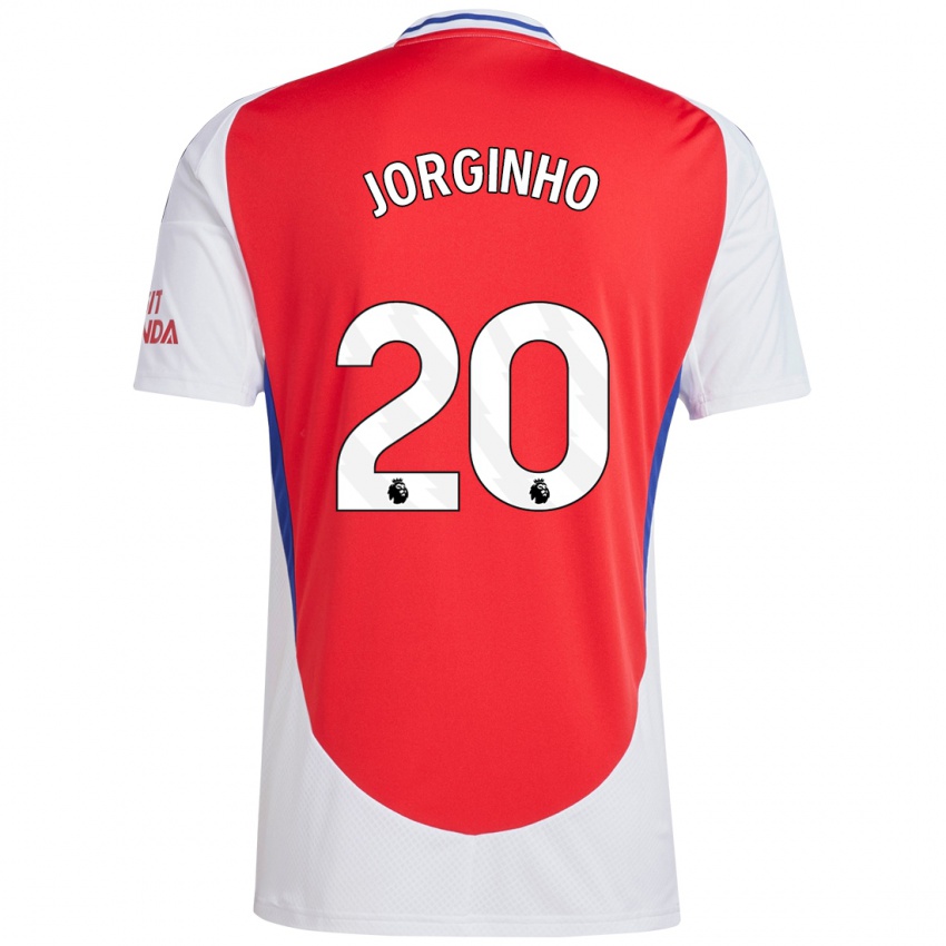 Børn Jorginho #20 Rød Hvid Hjemmebane Spillertrøjer 2024/25 Trøje T-Shirt