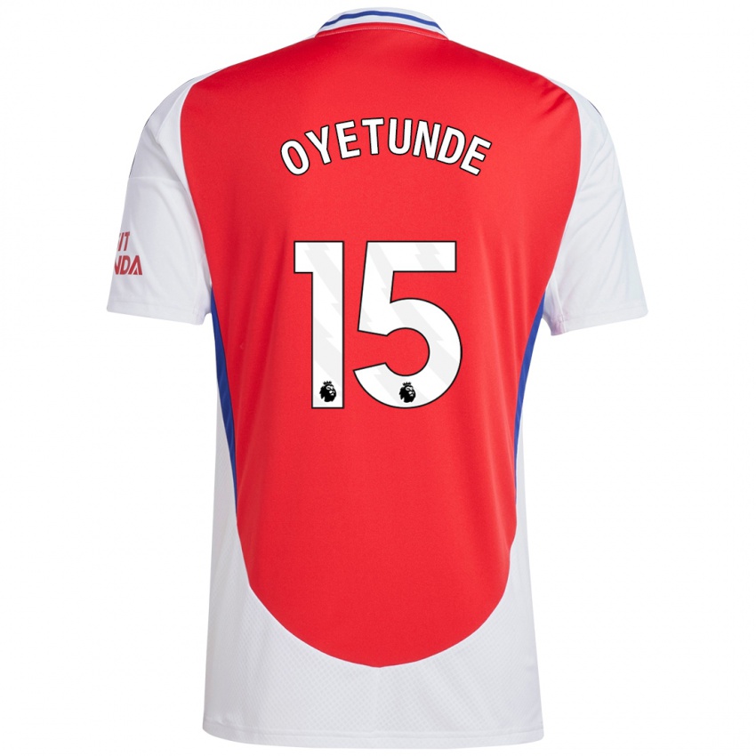 Børn Daniel Oyetunde #15 Rød Hvid Hjemmebane Spillertrøjer 2024/25 Trøje T-Shirt