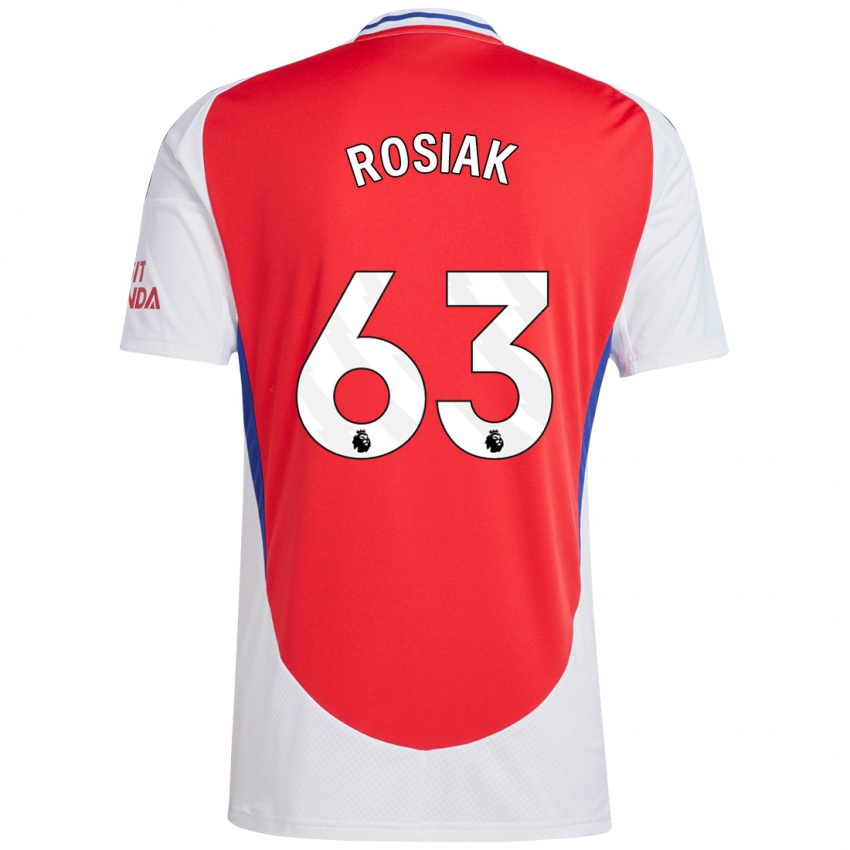 Børn Michal Rosiak #63 Rød Hvid Hjemmebane Spillertrøjer 2024/25 Trøje T-Shirt