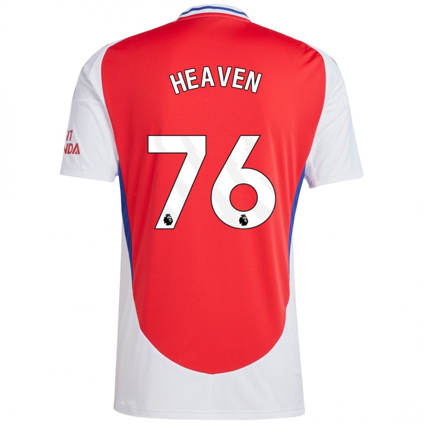 Børn Ayden Heaven #76 Rød Hvid Hjemmebane Spillertrøjer 2024/25 Trøje T-Shirt