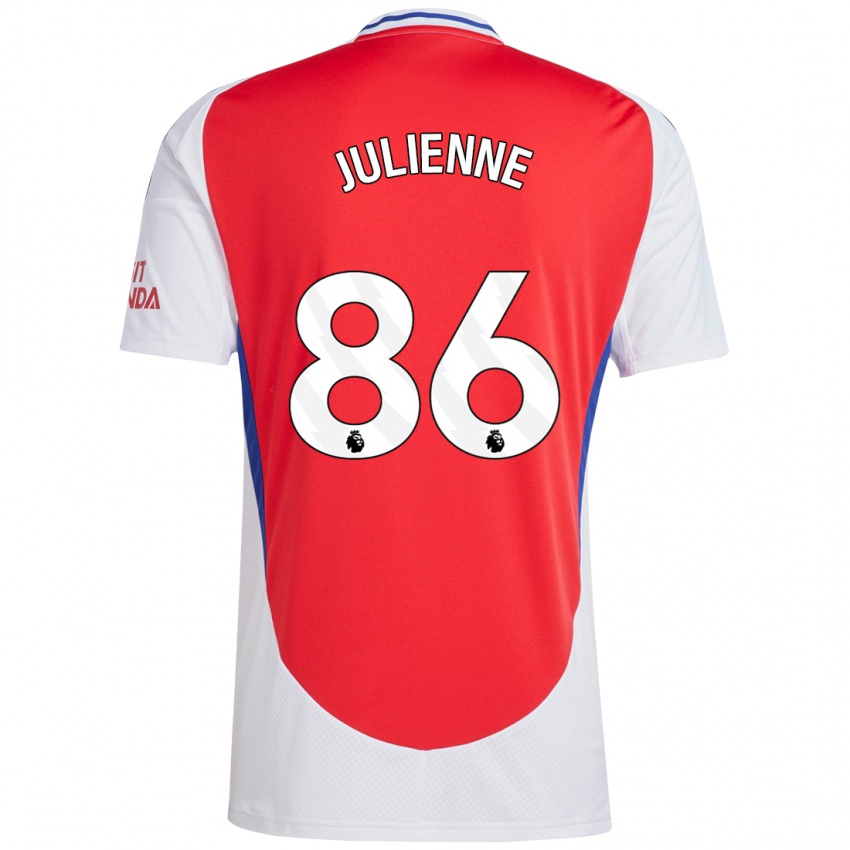 Børn Theo Julienne #86 Rød Hvid Hjemmebane Spillertrøjer 2024/25 Trøje T-Shirt