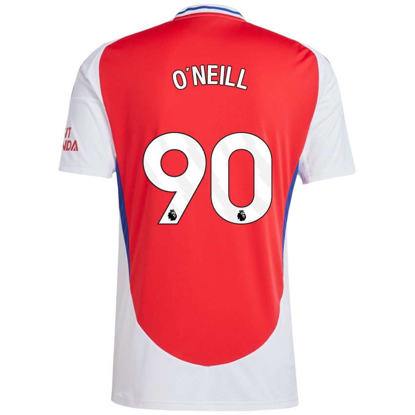 Børn Ceadach O'neill #90 Rød Hvid Hjemmebane Spillertrøjer 2024/25 Trøje T-Shirt