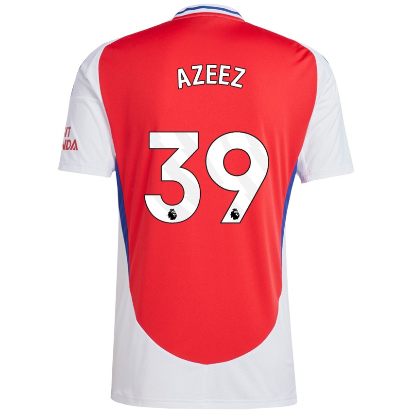 Børn Miguel Azeez #39 Rød Hvid Hjemmebane Spillertrøjer 2024/25 Trøje T-Shirt