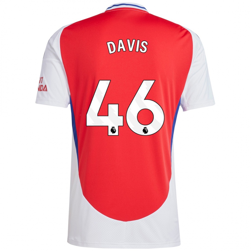 Børn Timi Davis #46 Rød Hvid Hjemmebane Spillertrøjer 2024/25 Trøje T-Shirt