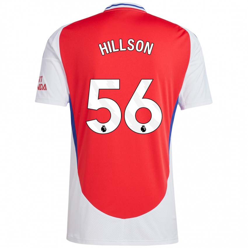 Børn James Hillson #56 Rød Hvid Hjemmebane Spillertrøjer 2024/25 Trøje T-Shirt