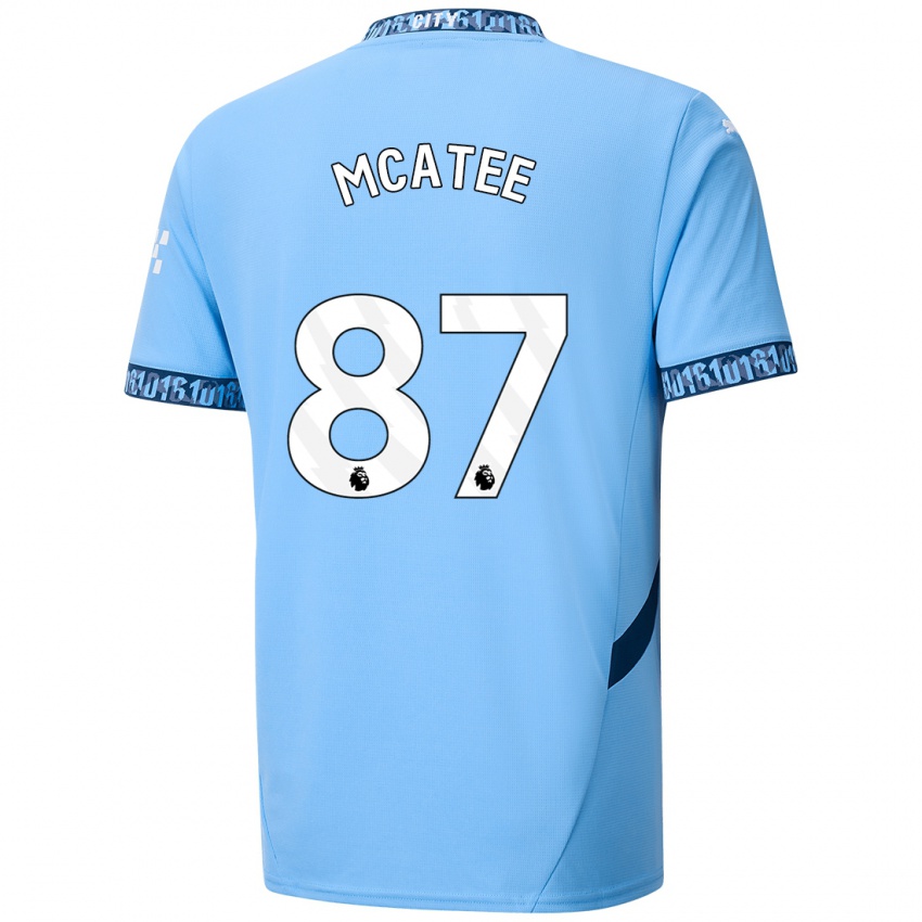 Børn James Mcatee #87 Marineblå Hjemmebane Spillertrøjer 2024/25 Trøje T-Shirt