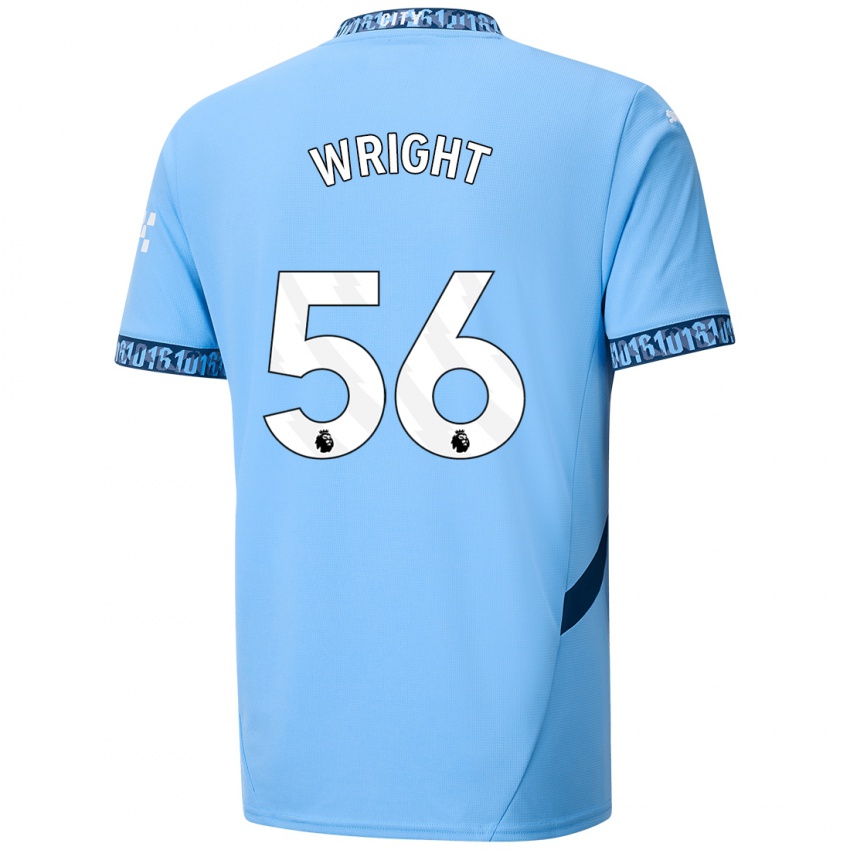 Børn Jacob Wright #56 Marineblå Hjemmebane Spillertrøjer 2024/25 Trøje T-Shirt