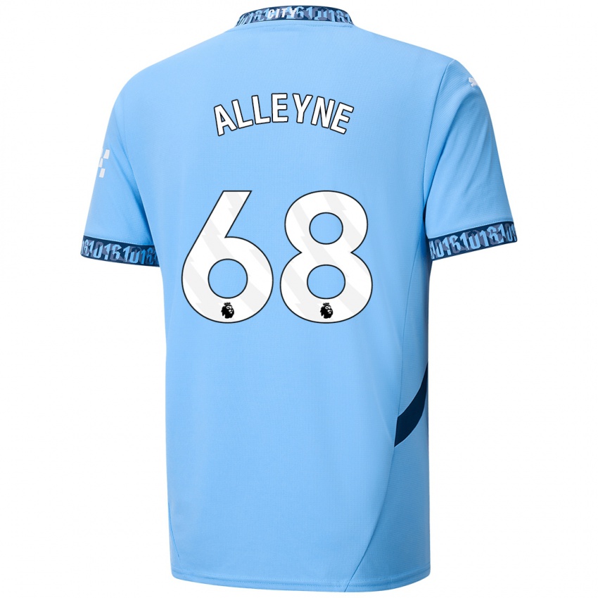 Børn Max Alleyne #68 Marineblå Hjemmebane Spillertrøjer 2024/25 Trøje T-Shirt