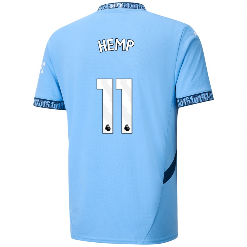 Børn Lauren Hemp #11 Marineblå Hjemmebane Spillertrøjer 2024/25 Trøje T-Shirt