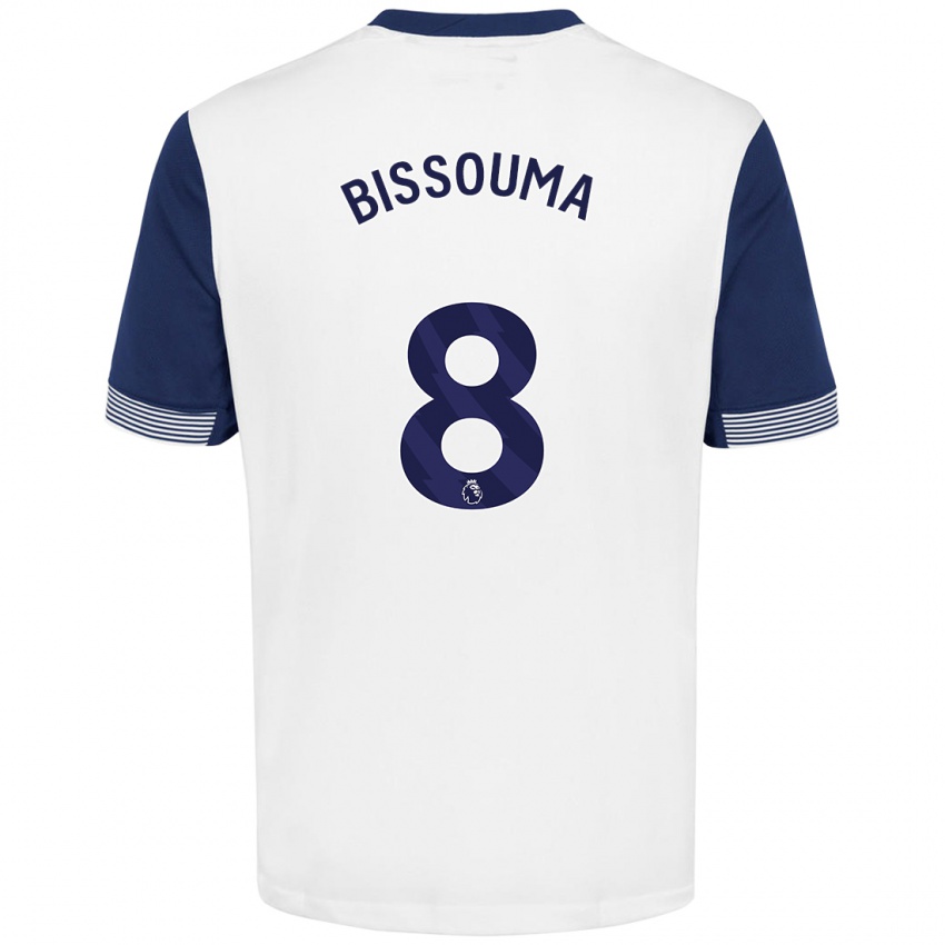 Børn Yves Bissouma #8 Hvid Blå Hjemmebane Spillertrøjer 2024/25 Trøje T-Shirt