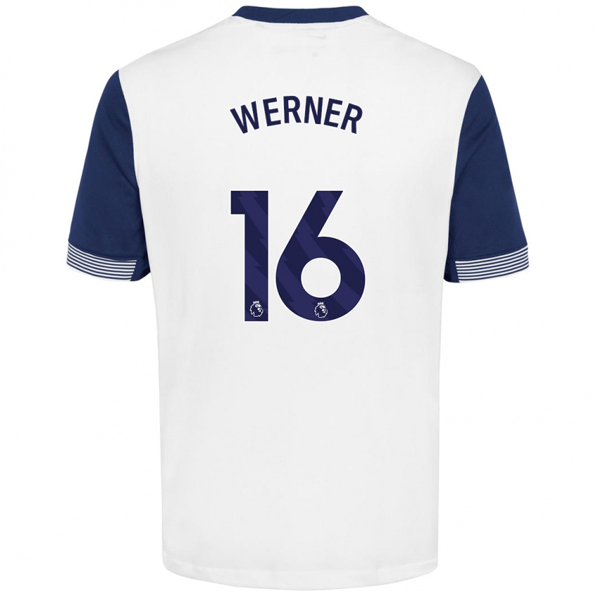 Børn Timo Werner #16 Hvid Blå Hjemmebane Spillertrøjer 2024/25 Trøje T-Shirt