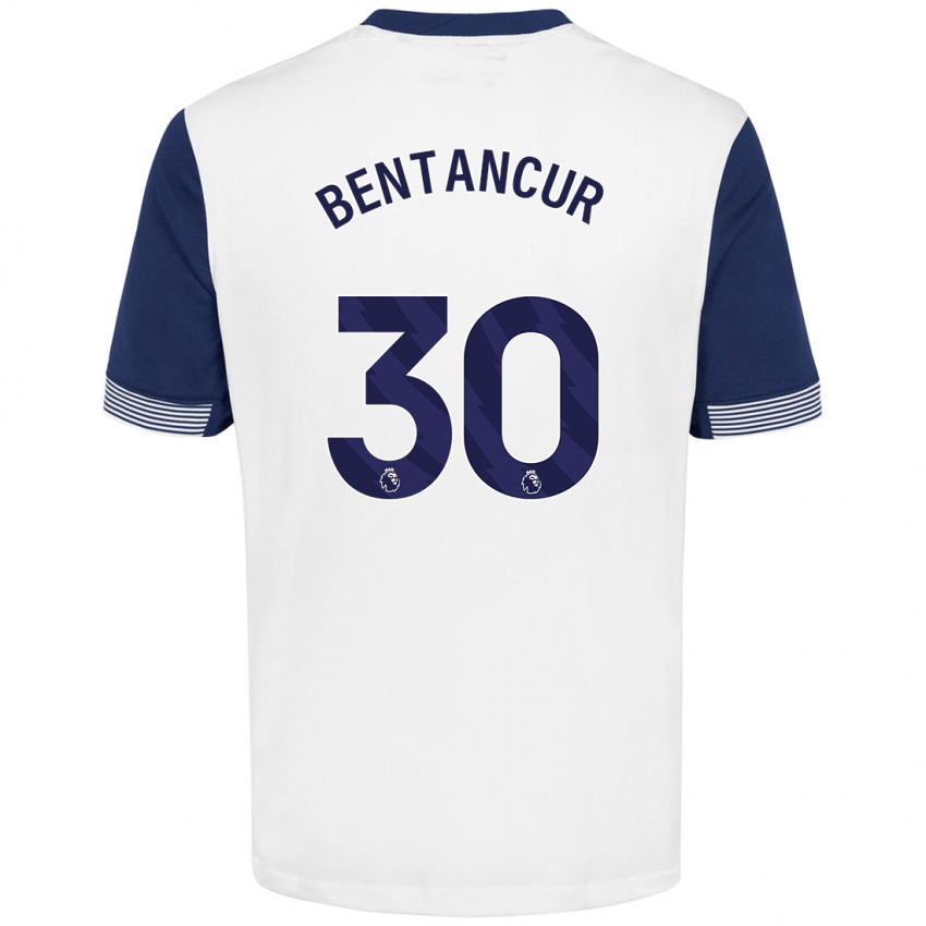 Børn Rodrigo Bentancur #30 Hvid Blå Hjemmebane Spillertrøjer 2024/25 Trøje T-Shirt