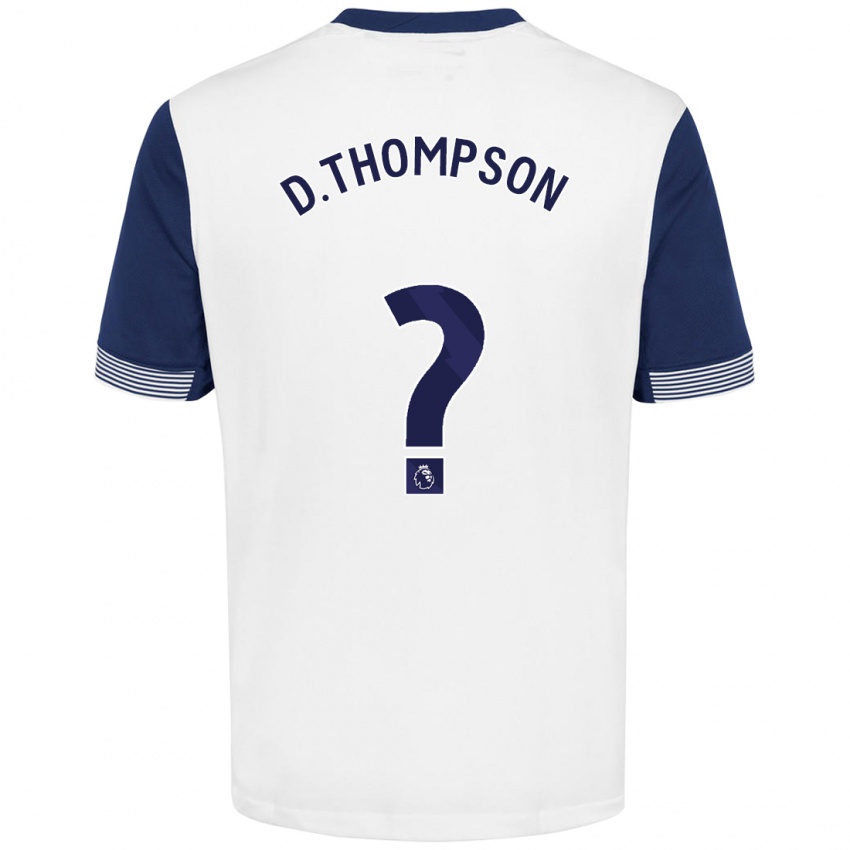 Børn Dylan Thompson #0 Hvid Blå Hjemmebane Spillertrøjer 2024/25 Trøje T-Shirt