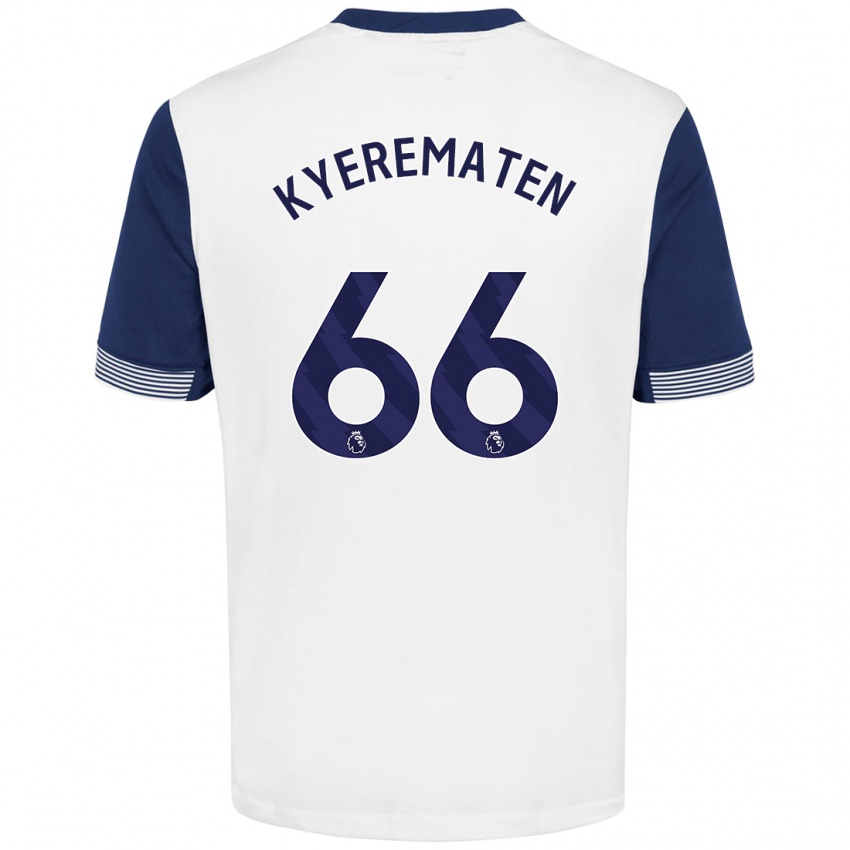 Børn Rio Kyerematen #66 Hvid Blå Hjemmebane Spillertrøjer 2024/25 Trøje T-Shirt