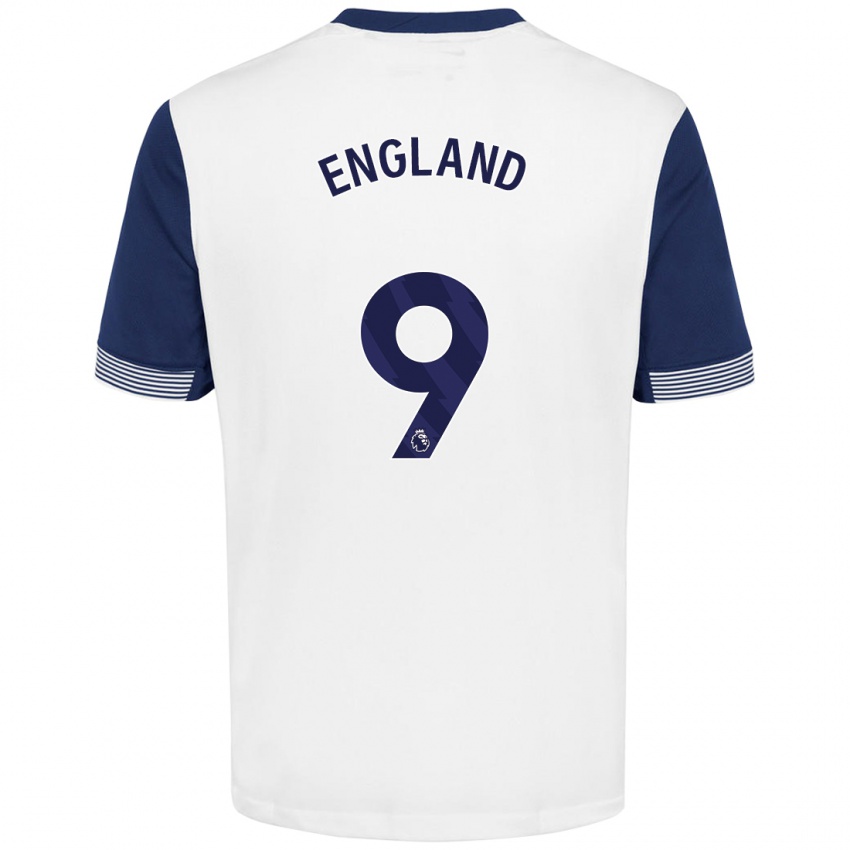 Børn Bethany England #9 Hvid Blå Hjemmebane Spillertrøjer 2024/25 Trøje T-Shirt