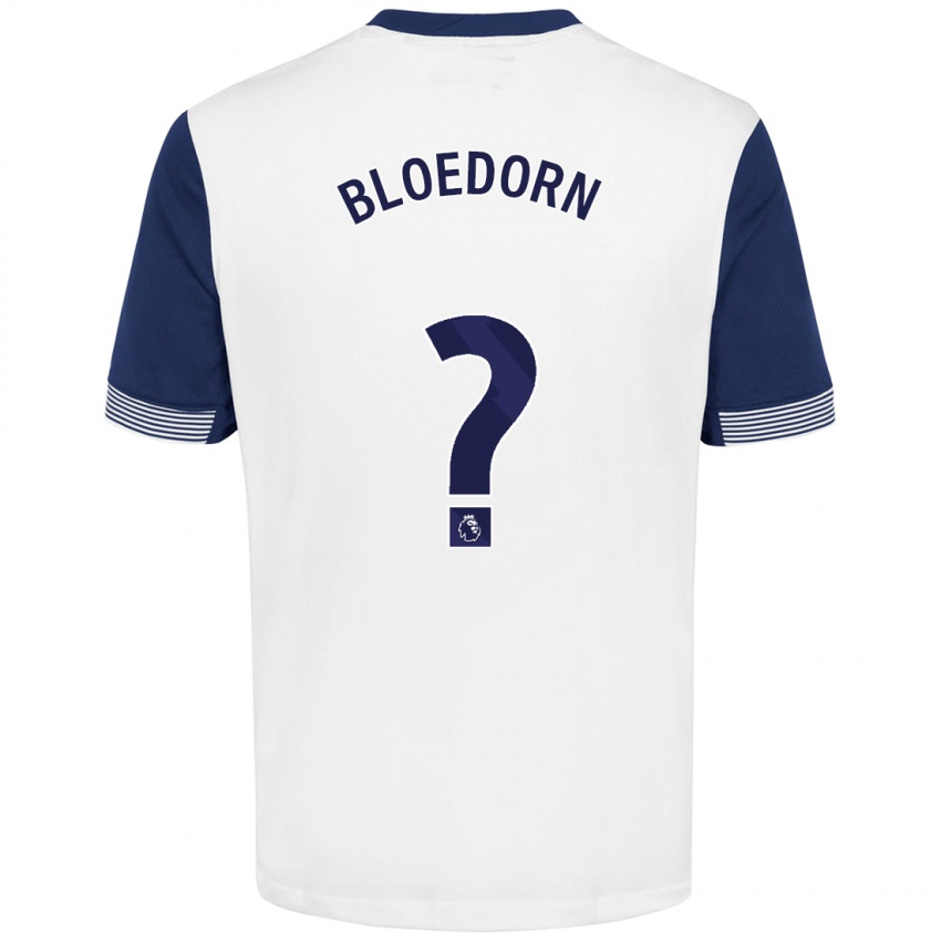 Børn Carey Bloedorn #0 Hvid Blå Hjemmebane Spillertrøjer 2024/25 Trøje T-Shirt