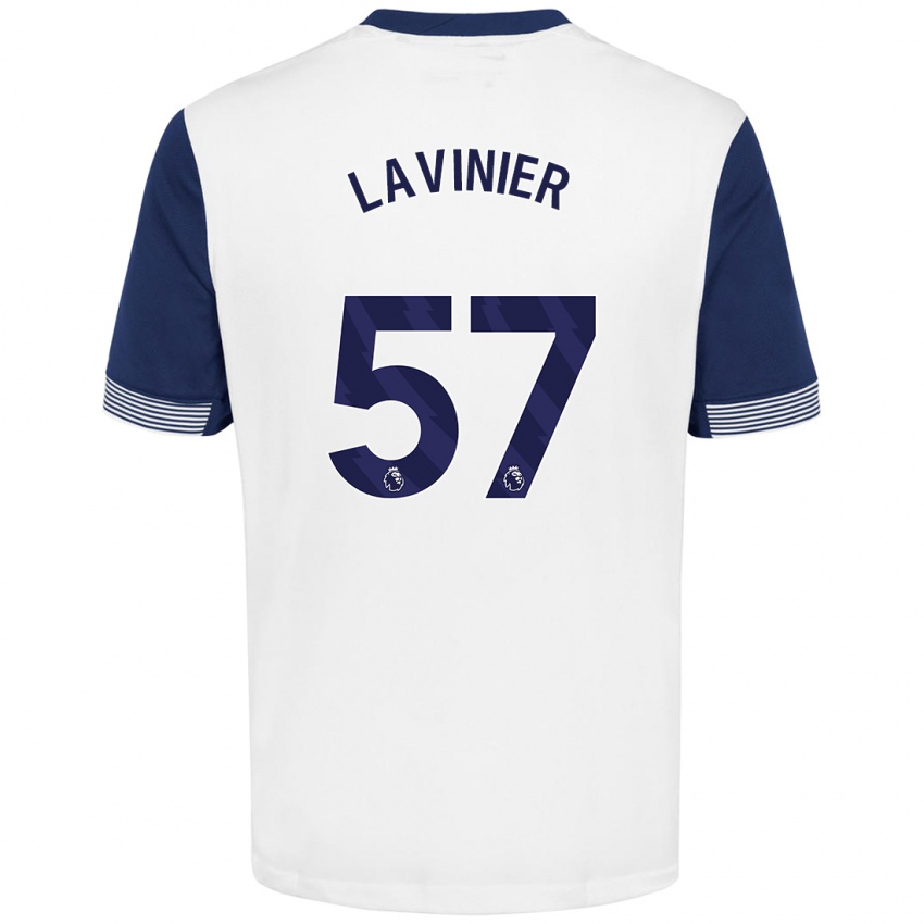 Børn Marcel Lavinier #57 Hvid Blå Hjemmebane Spillertrøjer 2024/25 Trøje T-Shirt