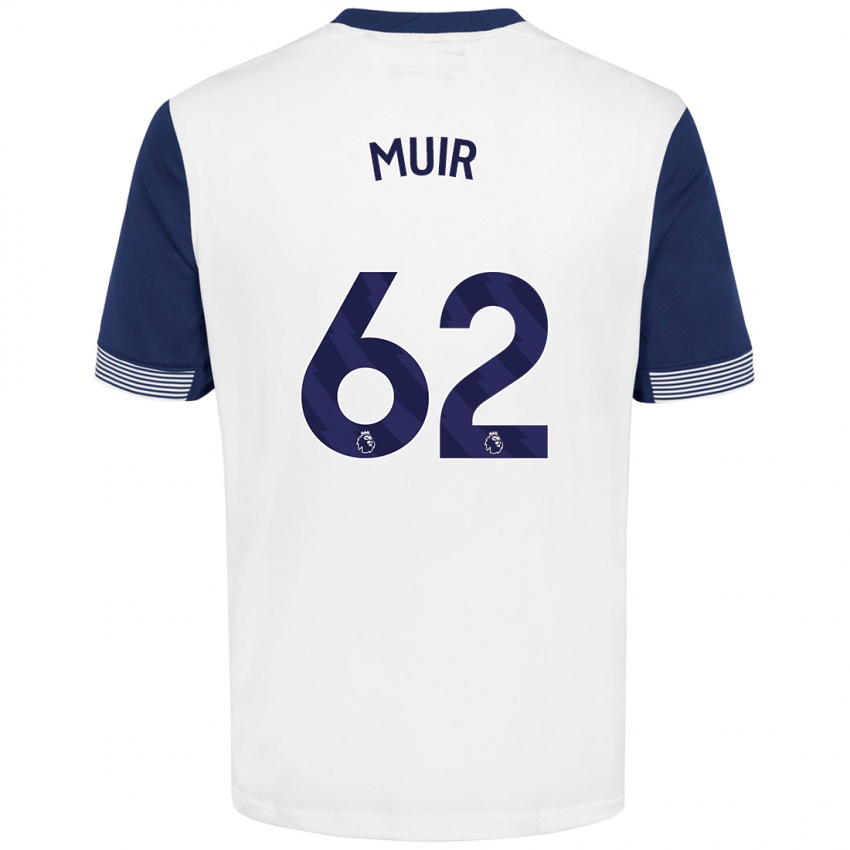 Børn Marqes Muir #62 Hvid Blå Hjemmebane Spillertrøjer 2024/25 Trøje T-Shirt